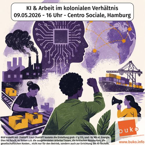 BUKO Workshop: KI & Arbeit im kolonialen Verhältnis